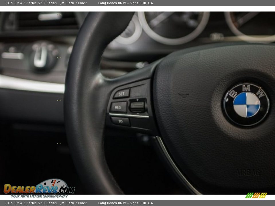 2015 BMW 5 Series 528i Sedan Jet Black / Black Photo #13