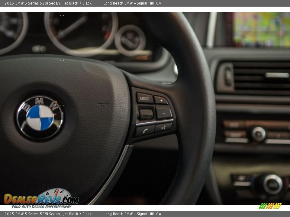 2015 BMW 5 Series 528i Sedan Jet Black / Black Photo #14