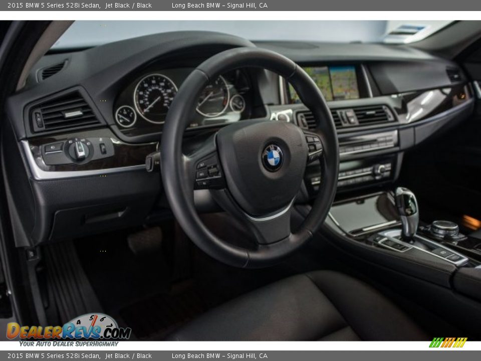 2015 BMW 5 Series 528i Sedan Jet Black / Black Photo #15