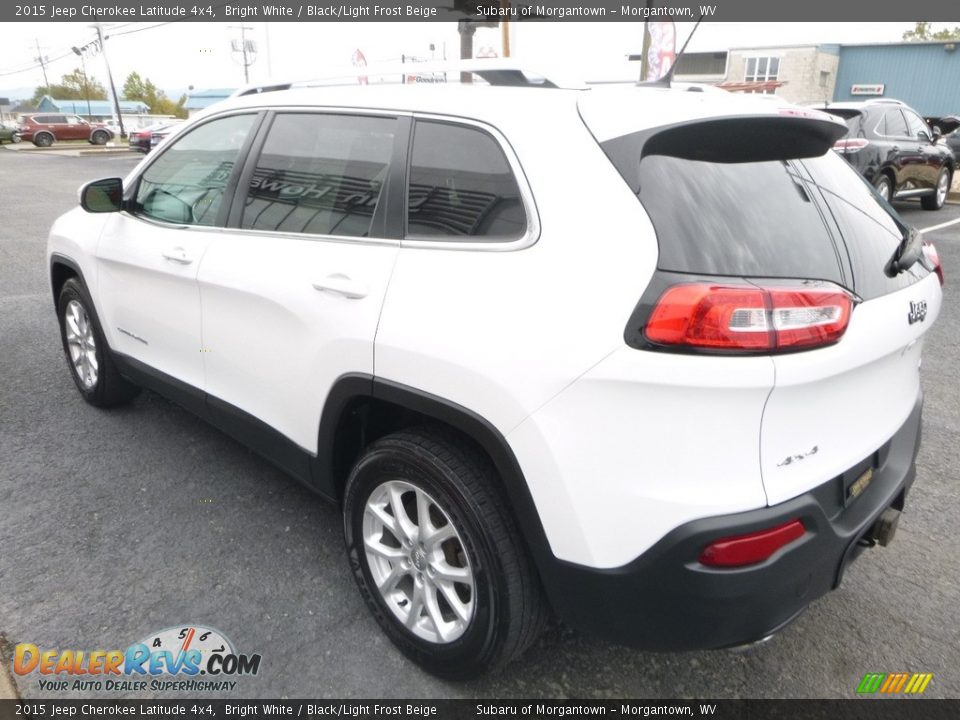 2015 Jeep Cherokee Latitude 4x4 Bright White / Black/Light Frost Beige Photo #6