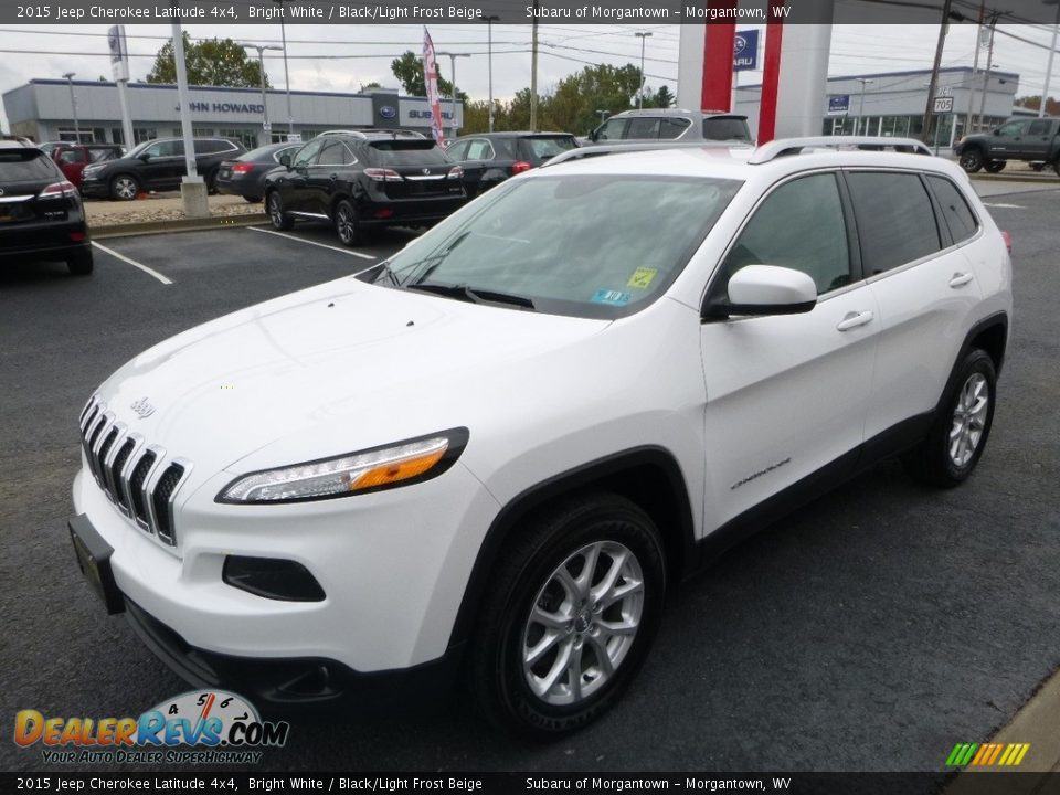 2015 Jeep Cherokee Latitude 4x4 Bright White / Black/Light Frost Beige Photo #8
