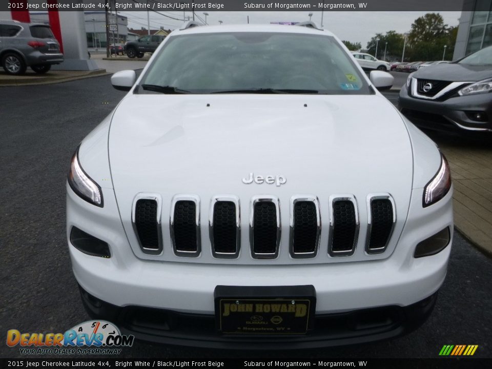 2015 Jeep Cherokee Latitude 4x4 Bright White / Black/Light Frost Beige Photo #9