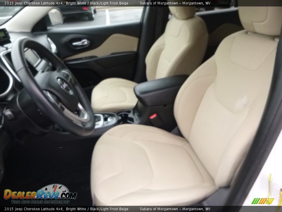 2015 Jeep Cherokee Latitude 4x4 Bright White / Black/Light Frost Beige Photo #14