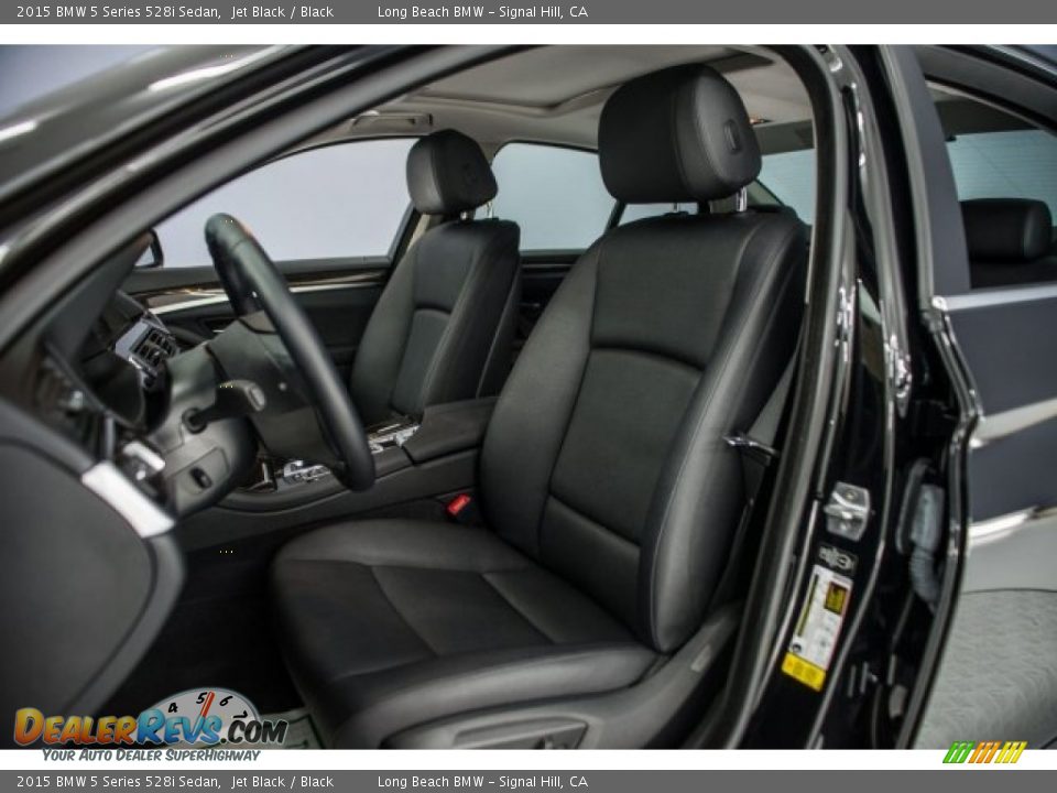 2015 BMW 5 Series 528i Sedan Jet Black / Black Photo #28