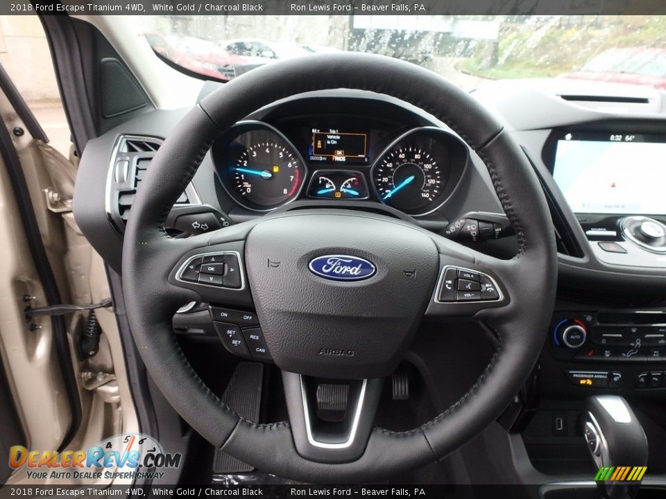 2018 Ford Escape Titanium 4WD Steering Wheel Photo #17