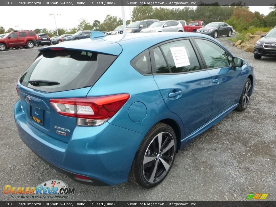 2018 Subaru Impreza 2.0i Sport 5-Door Island Blue Pearl / Black Photo #4
