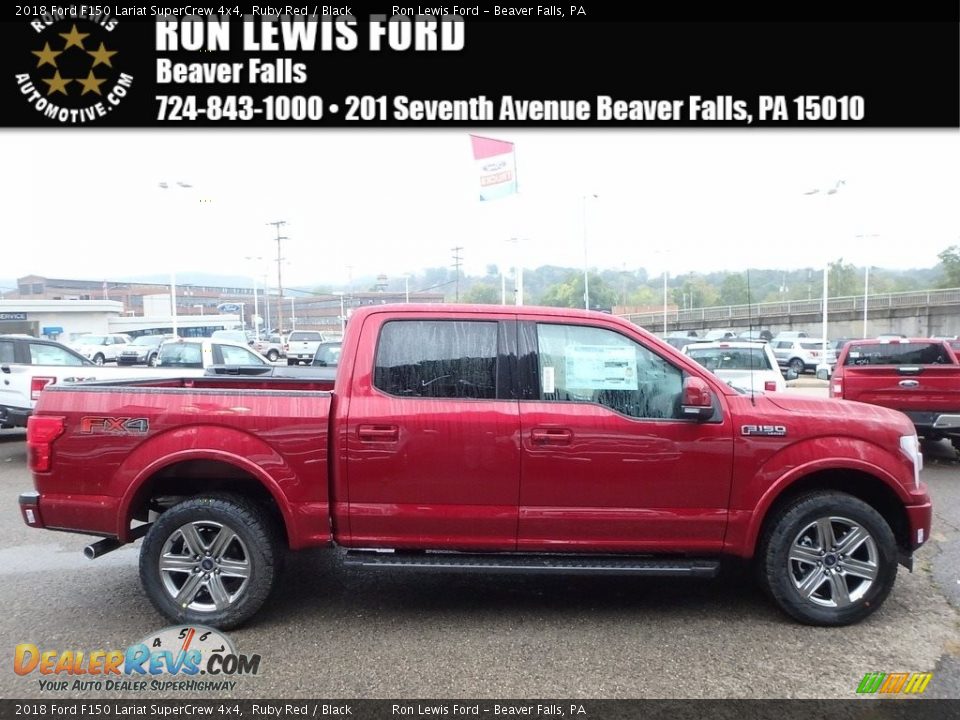 2018 Ford F150 Lariat SuperCrew 4x4 Ruby Red / Black Photo #1