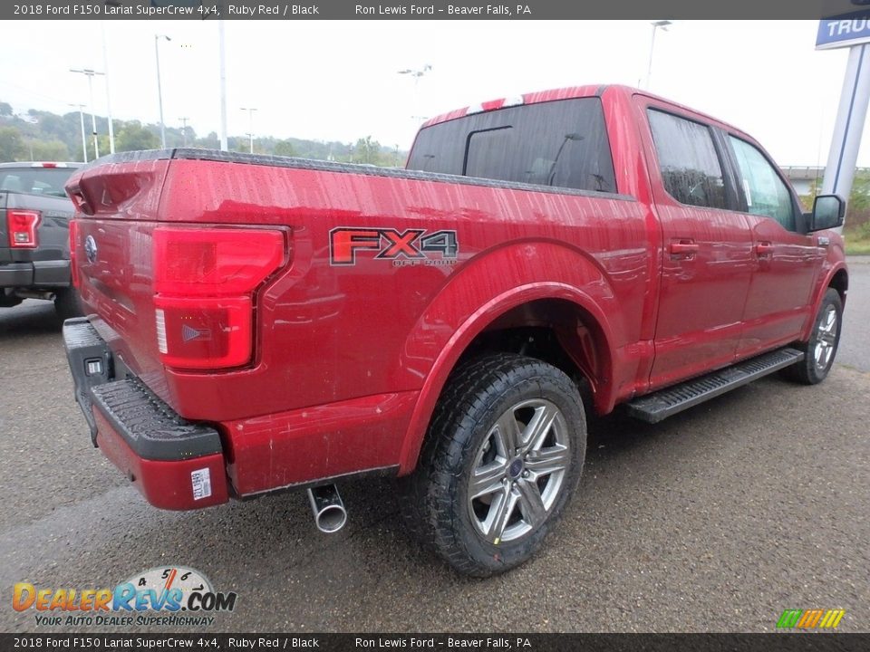 2018 Ford F150 Lariat SuperCrew 4x4 Ruby Red / Black Photo #2