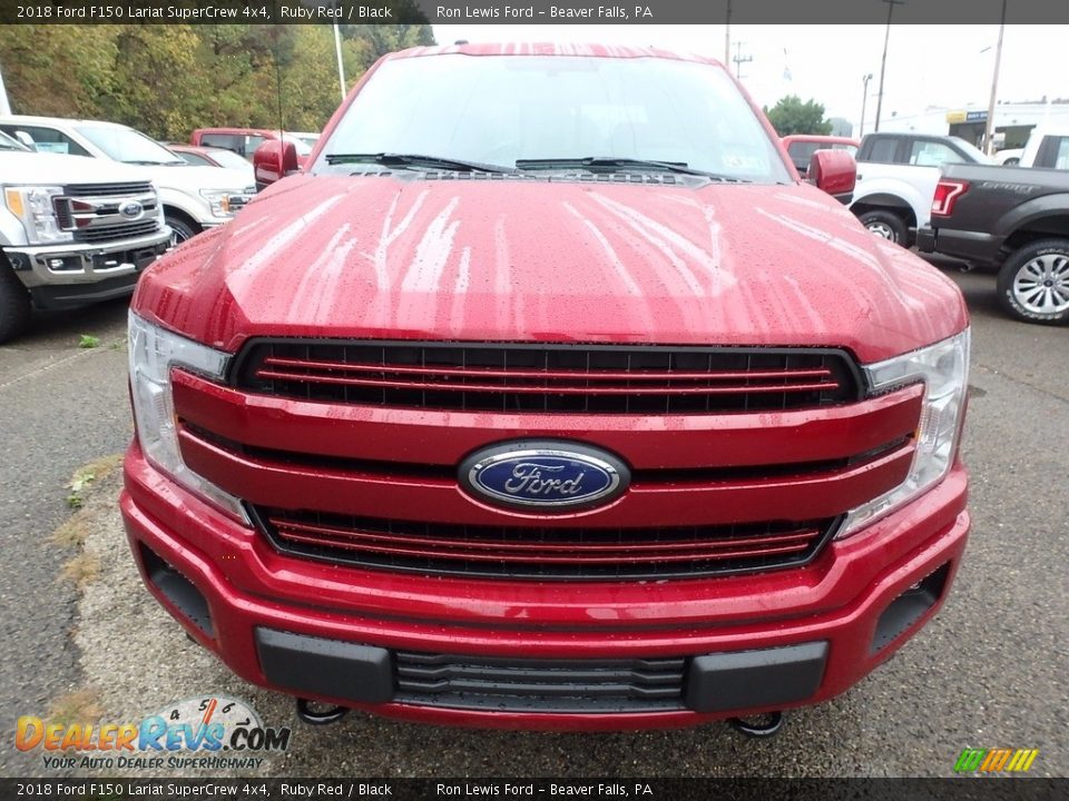2018 Ford F150 Lariat SuperCrew 4x4 Ruby Red / Black Photo #7