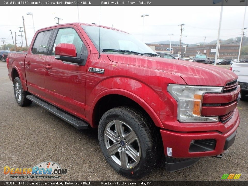2018 Ford F150 Lariat SuperCrew 4x4 Ruby Red / Black Photo #8