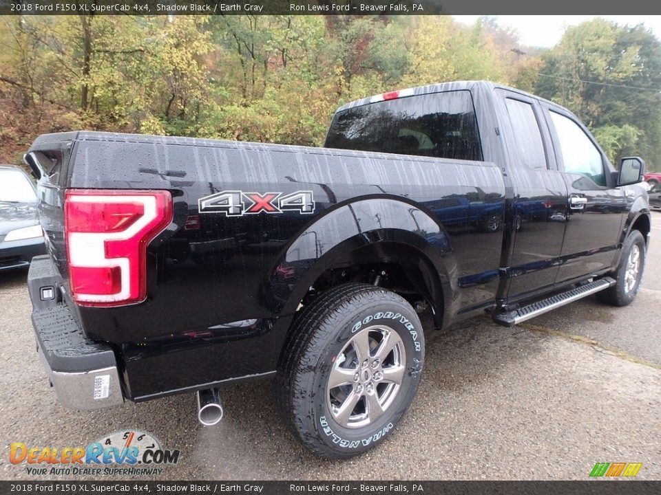 2018 Ford F150 XL SuperCab 4x4 Shadow Black / Earth Gray Photo #2