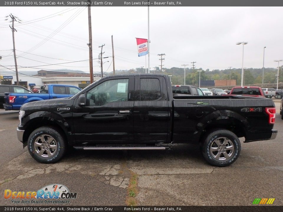 2018 Ford F150 XL SuperCab 4x4 Shadow Black / Earth Gray Photo #5