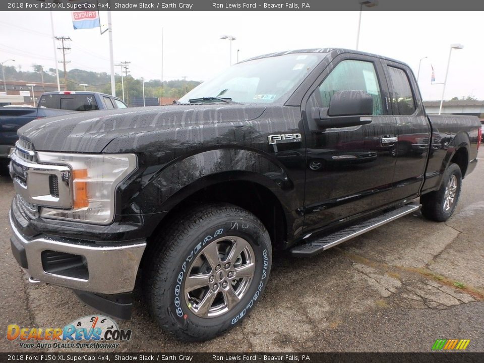 2018 Ford F150 XL SuperCab 4x4 Shadow Black / Earth Gray Photo #6