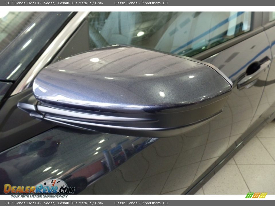 2017 Honda Civic EX-L Sedan Cosmic Blue Metallic / Gray Photo #7