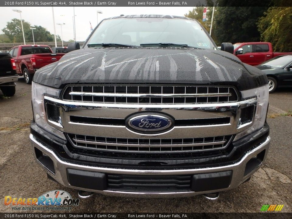 2018 Ford F150 XL SuperCab 4x4 Shadow Black / Earth Gray Photo #7