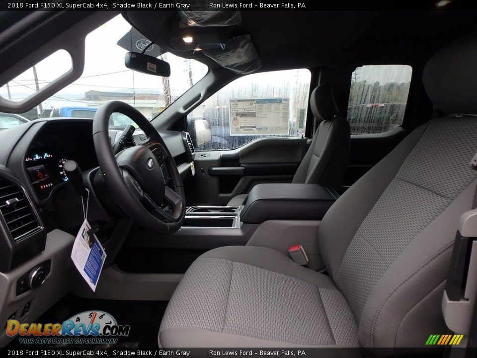 2018 Ford F150 XL SuperCab 4x4 Shadow Black / Earth Gray Photo #10