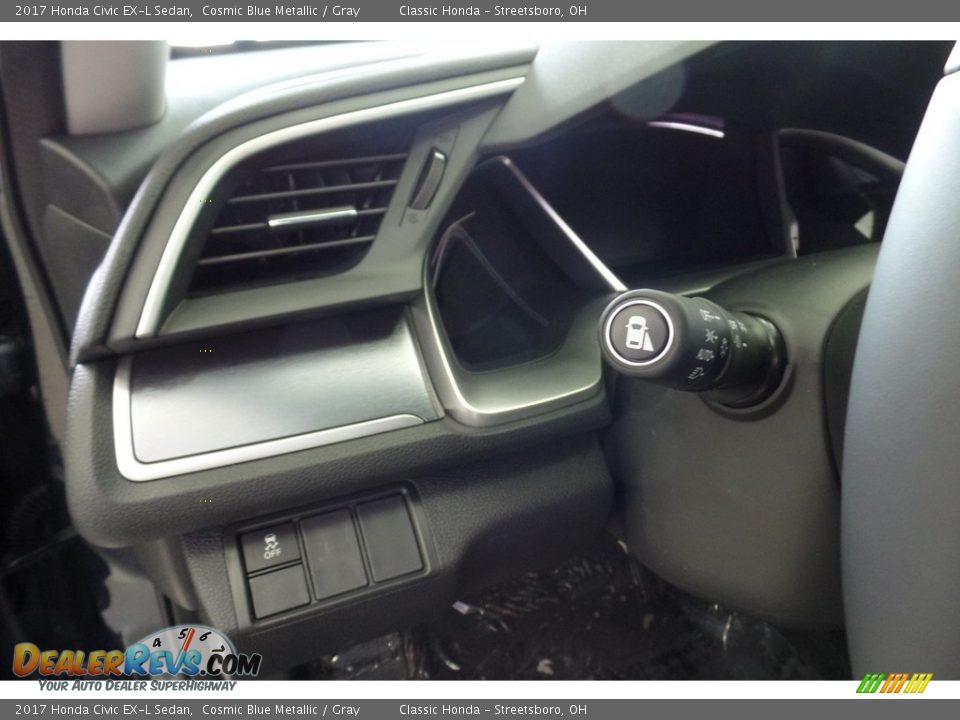 2017 Honda Civic EX-L Sedan Cosmic Blue Metallic / Gray Photo #13