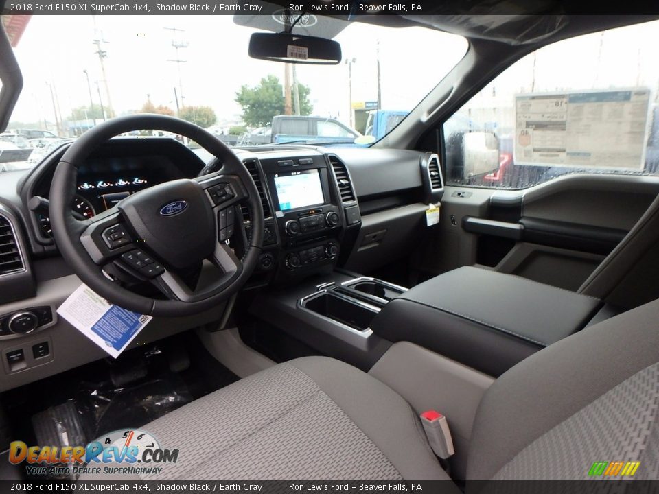 2018 Ford F150 XL SuperCab 4x4 Shadow Black / Earth Gray Photo #12