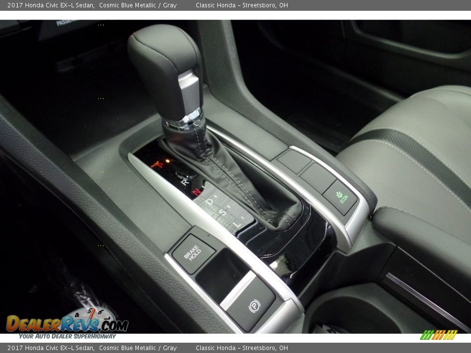2017 Honda Civic EX-L Sedan Cosmic Blue Metallic / Gray Photo #18