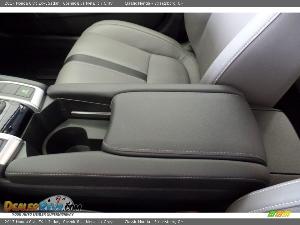 2017 Honda Civic EX-L Sedan Cosmic Blue Metallic / Gray Photo #20
