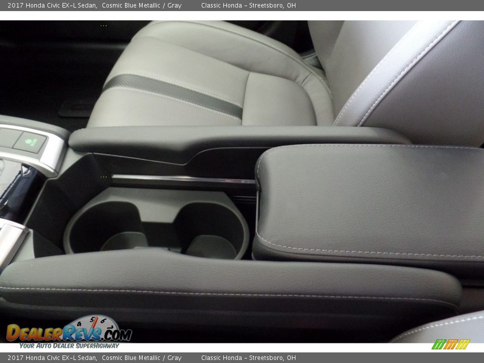 2017 Honda Civic EX-L Sedan Cosmic Blue Metallic / Gray Photo #21