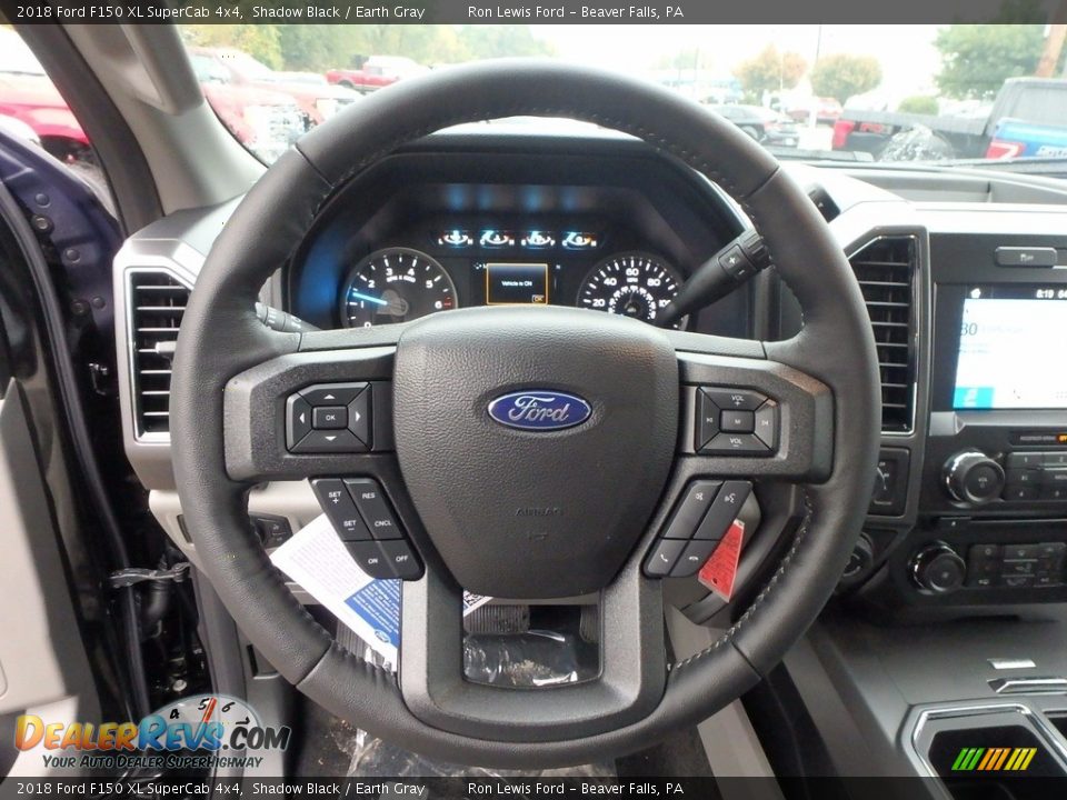 2018 Ford F150 XL SuperCab 4x4 Shadow Black / Earth Gray Photo #17