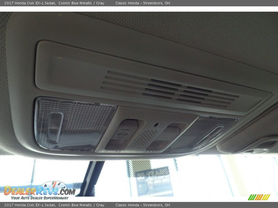 2017 Honda Civic EX-L Sedan Cosmic Blue Metallic / Gray Photo #23