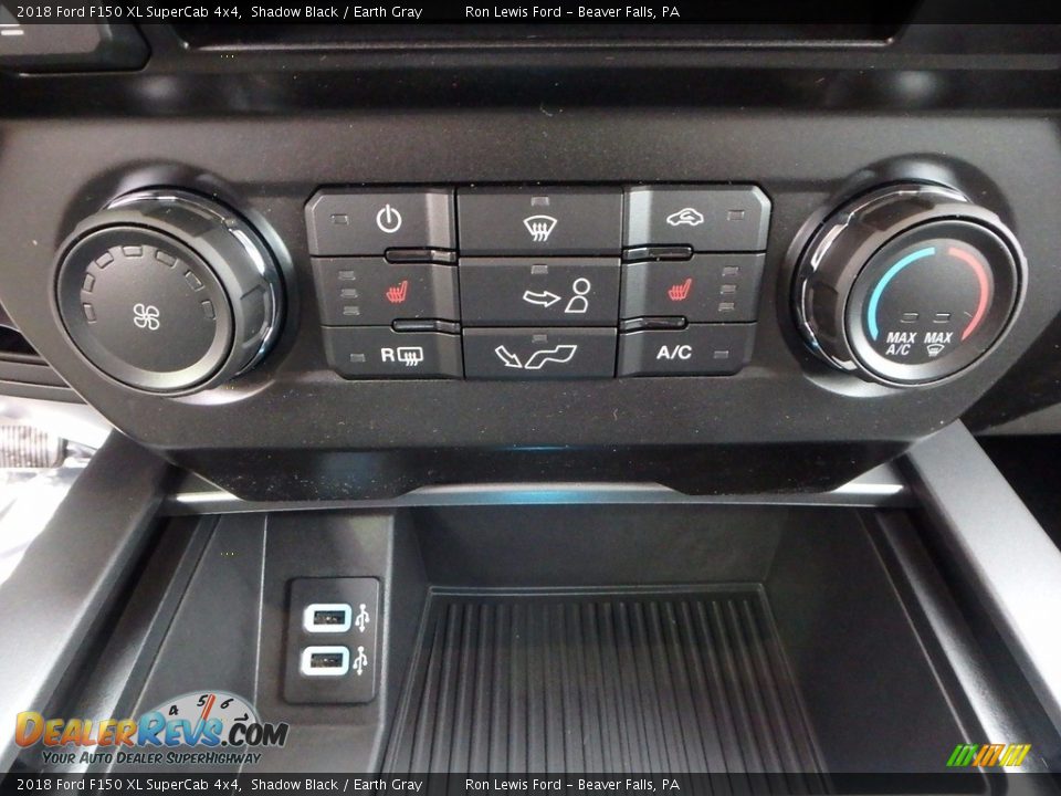 2018 Ford F150 XL SuperCab 4x4 Shadow Black / Earth Gray Photo #19
