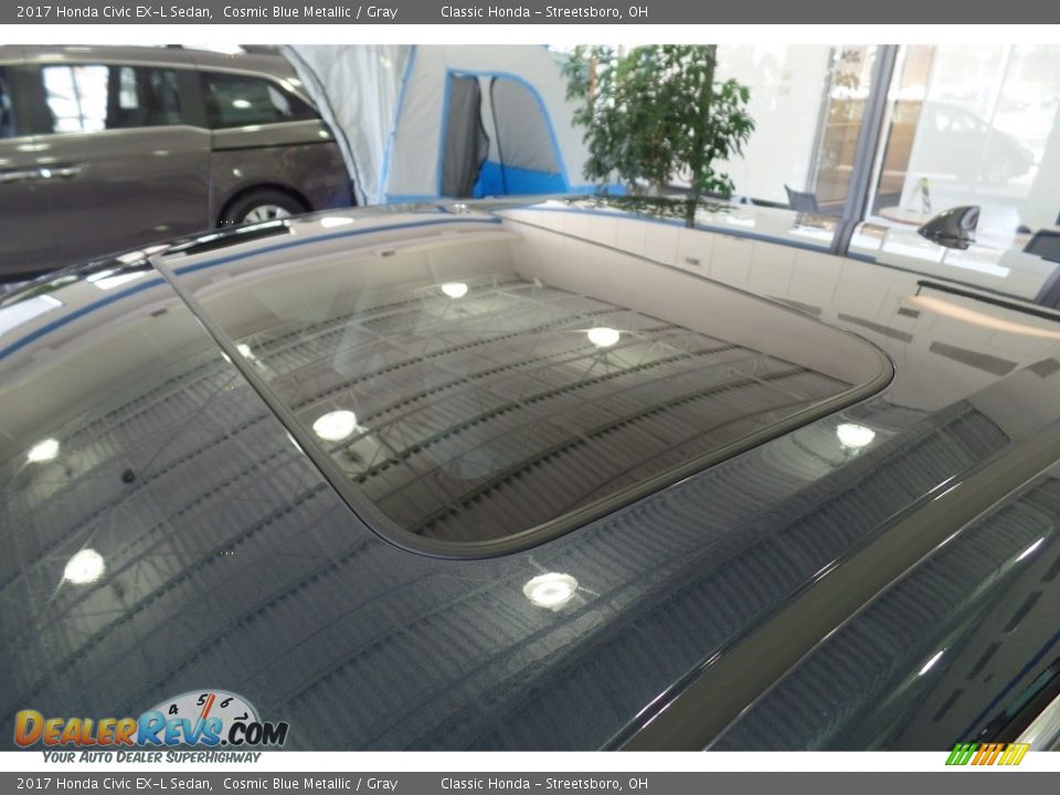 2017 Honda Civic EX-L Sedan Cosmic Blue Metallic / Gray Photo #26