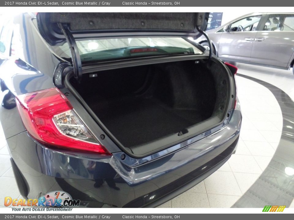2017 Honda Civic EX-L Sedan Cosmic Blue Metallic / Gray Photo #28