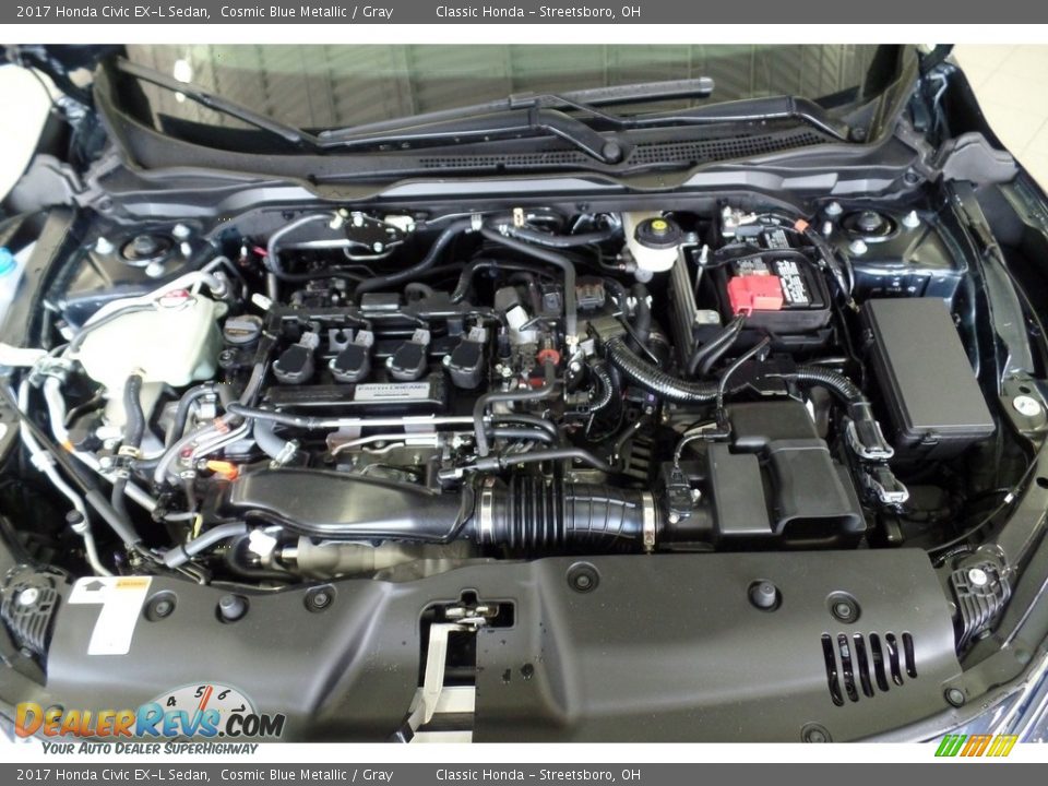 2017 Honda Civic EX-L Sedan Cosmic Blue Metallic / Gray Photo #29