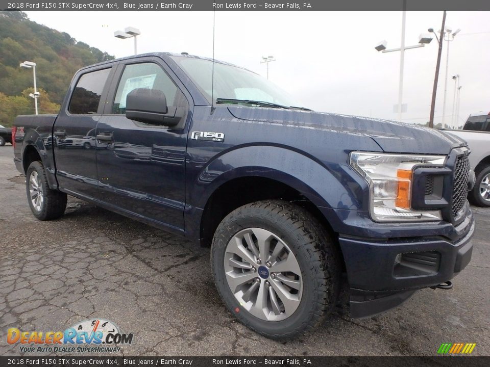 2018 Ford F150 STX SuperCrew 4x4 Blue Jeans / Earth Gray Photo #8