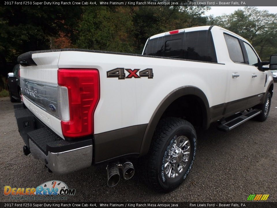 2017 Ford F250 Super Duty King Ranch Crew Cab 4x4 White Platinum / King Ranch Mesa Antique Java Photo #2