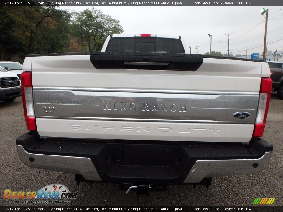 2017 Ford F250 Super Duty King Ranch Crew Cab 4x4 White Platinum / King Ranch Mesa Antique Java Photo #3