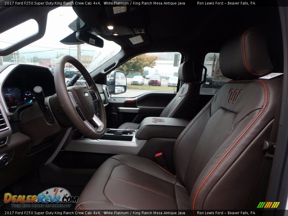 2017 Ford F250 Super Duty King Ranch Crew Cab 4x4 White Platinum / King Ranch Mesa Antique Java Photo #10
