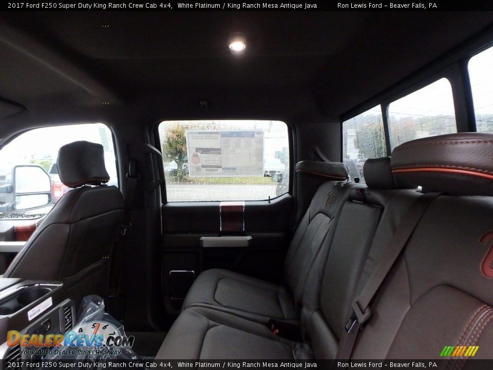 2017 Ford F250 Super Duty King Ranch Crew Cab 4x4 White Platinum / King Ranch Mesa Antique Java Photo #11
