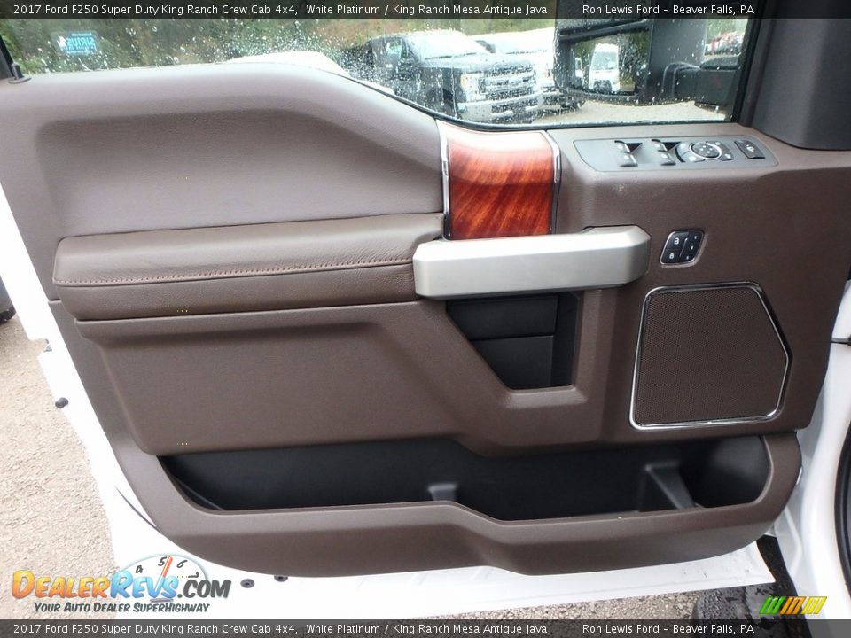 2017 Ford F250 Super Duty King Ranch Crew Cab 4x4 White Platinum / King Ranch Mesa Antique Java Photo #13