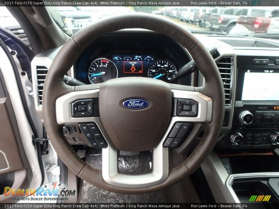 2017 Ford F250 Super Duty King Ranch Crew Cab 4x4 White Platinum / King Ranch Mesa Antique Java Photo #16
