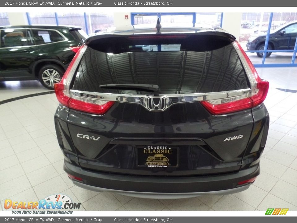 2017 Honda CR-V EX AWD Gunmetal Metallic / Gray Photo #4