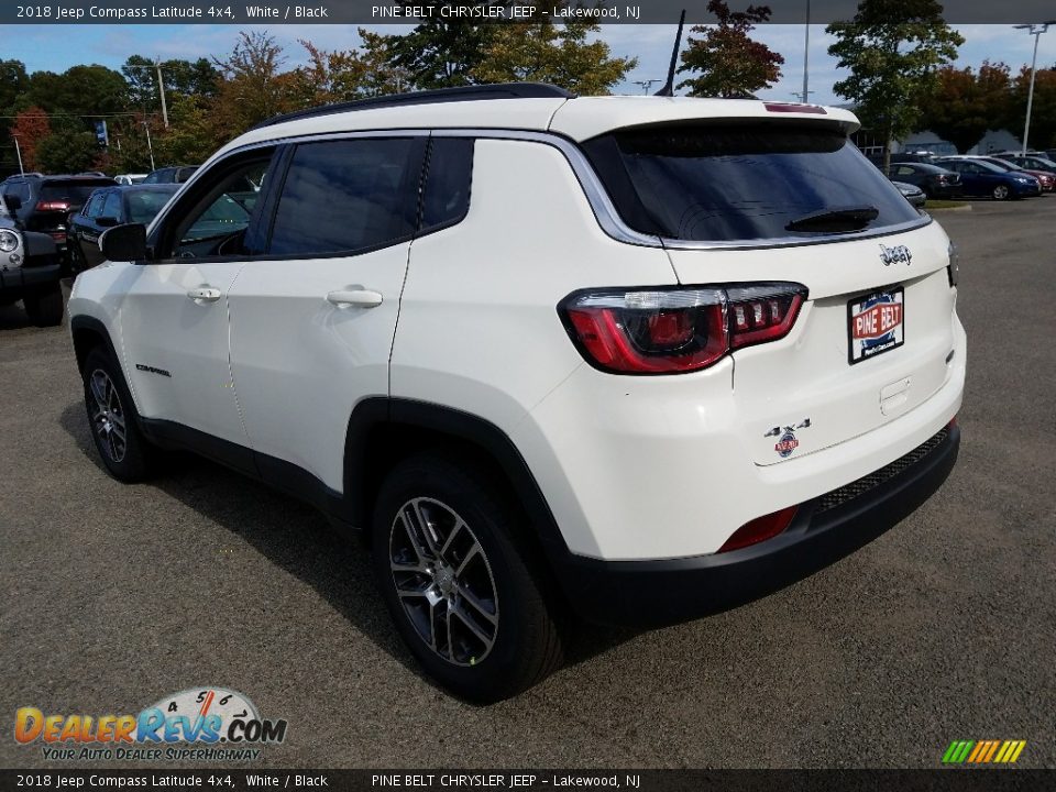 2018 Jeep Compass Latitude 4x4 White / Black Photo #4