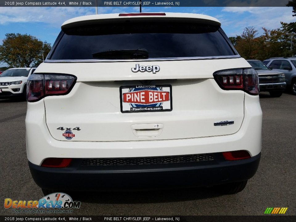 2018 Jeep Compass Latitude 4x4 White / Black Photo #5