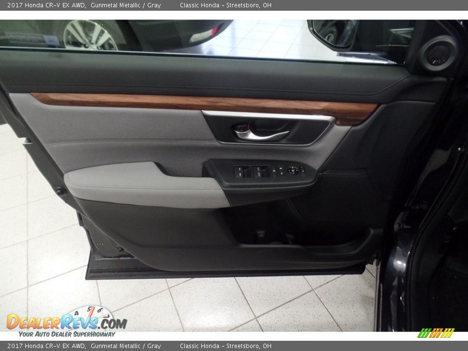 2017 Honda CR-V EX AWD Gunmetal Metallic / Gray Photo #10