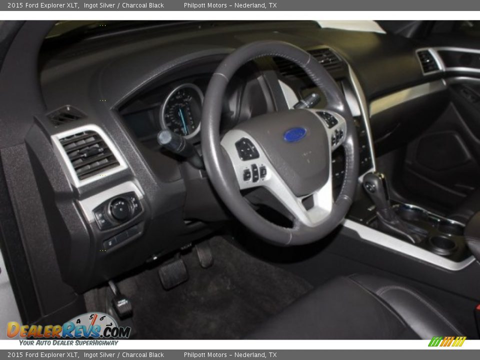 2015 Ford Explorer XLT Ingot Silver / Charcoal Black Photo #13
