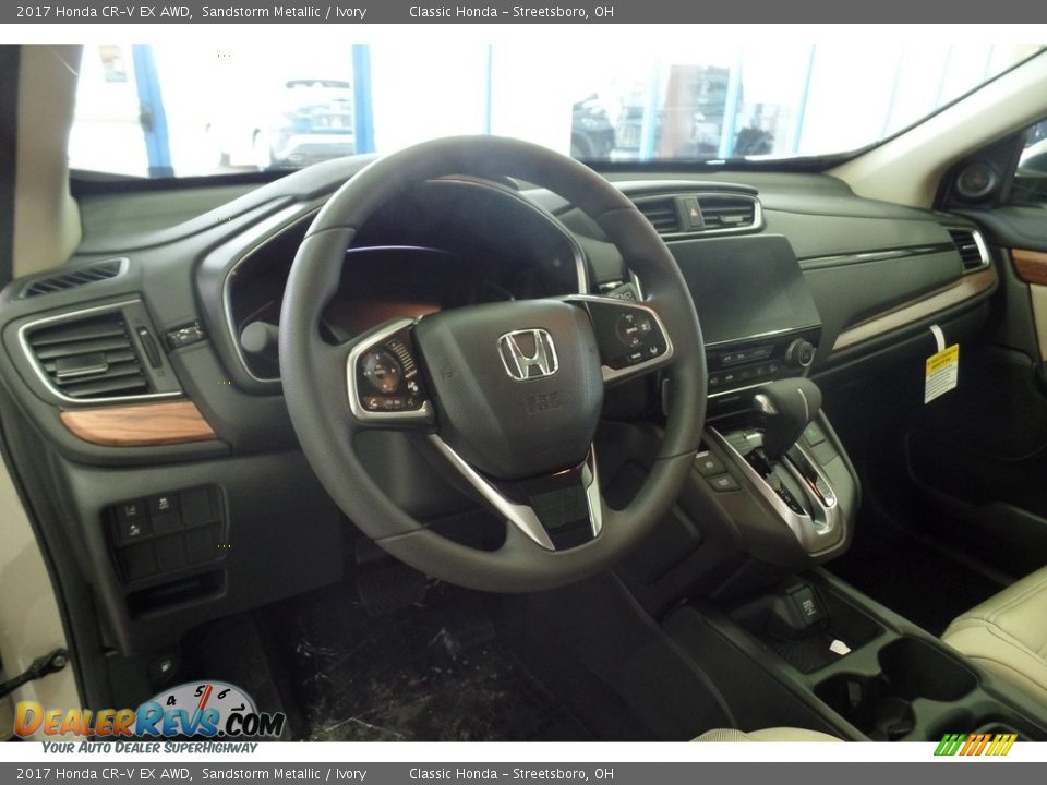 2017 Honda CR-V EX AWD Sandstorm Metallic / Ivory Photo #7