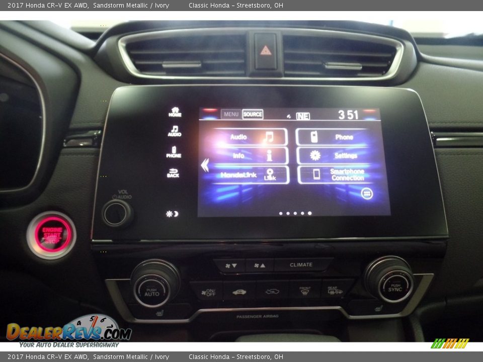2017 Honda CR-V EX AWD Sandstorm Metallic / Ivory Photo #11