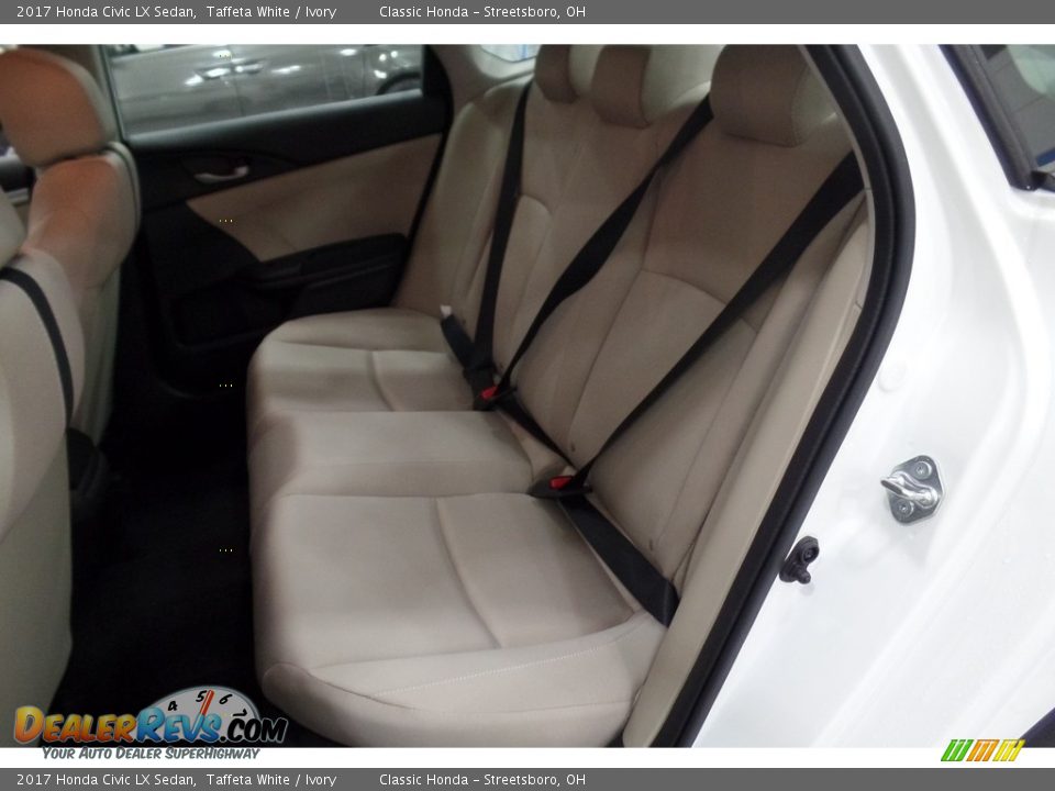 2017 Honda Civic LX Sedan Taffeta White / Ivory Photo #26
