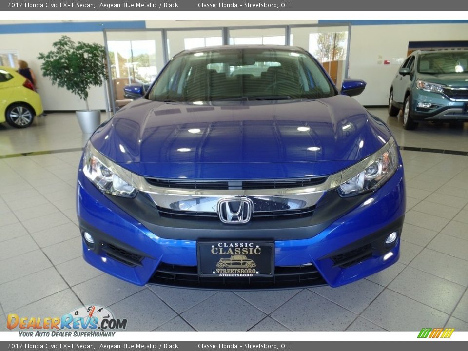 2017 Honda Civic EX-T Sedan Aegean Blue Metallic / Black Photo #2