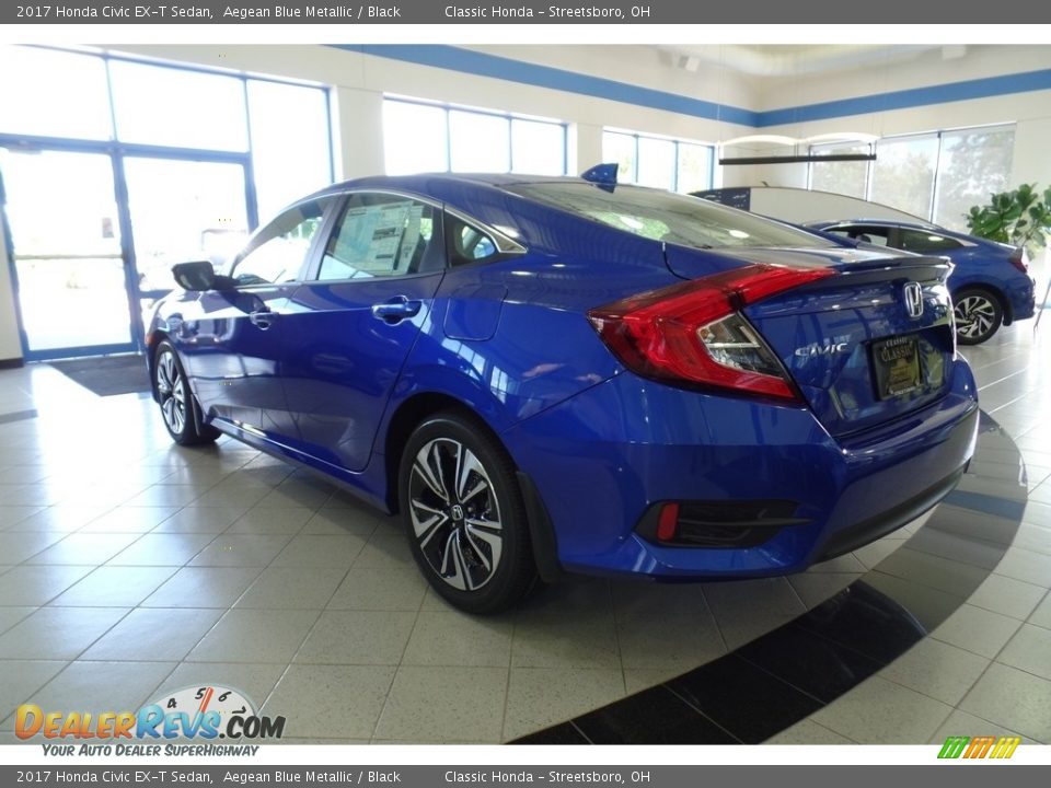 2017 Honda Civic EX-T Sedan Aegean Blue Metallic / Black Photo #4