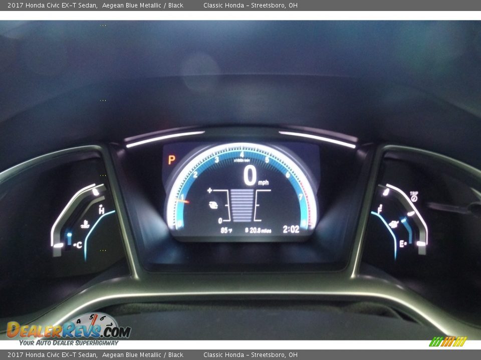 2017 Honda Civic EX-T Sedan Aegean Blue Metallic / Black Photo #23