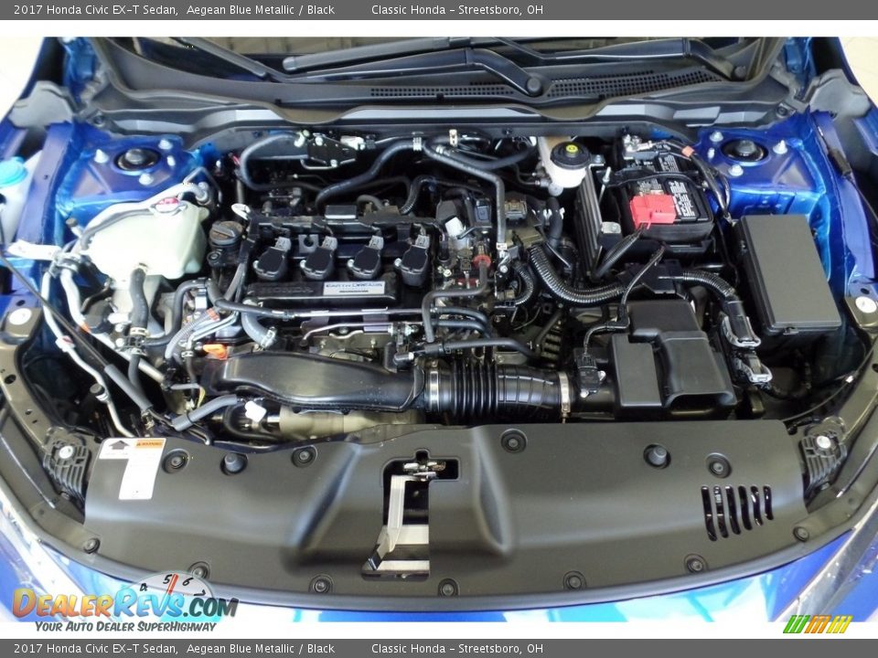 2017 Honda Civic EX-T Sedan Aegean Blue Metallic / Black Photo #29